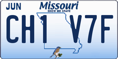 MO license plate CH1V7F