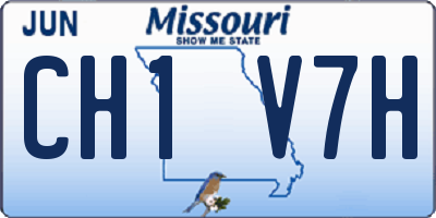 MO license plate CH1V7H