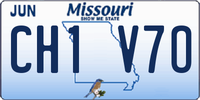 MO license plate CH1V7O