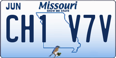 MO license plate CH1V7V