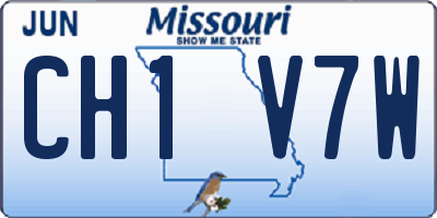MO license plate CH1V7W
