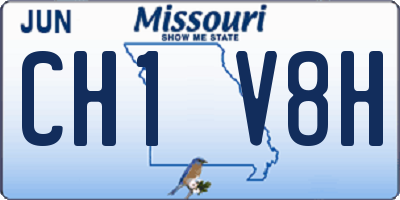 MO license plate CH1V8H