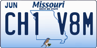 MO license plate CH1V8M