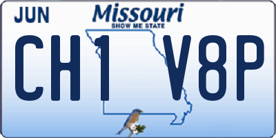 MO license plate CH1V8P