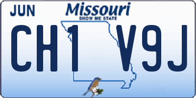 MO license plate CH1V9J