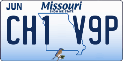 MO license plate CH1V9P