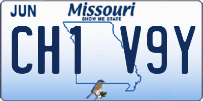 MO license plate CH1V9Y