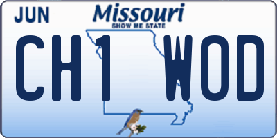 MO license plate CH1W0D
