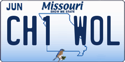 MO license plate CH1W0L