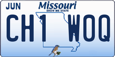 MO license plate CH1W0Q