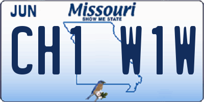 MO license plate CH1W1W