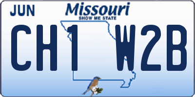 MO license plate CH1W2B