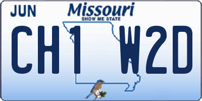 MO license plate CH1W2D