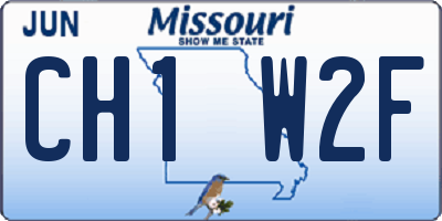 MO license plate CH1W2F