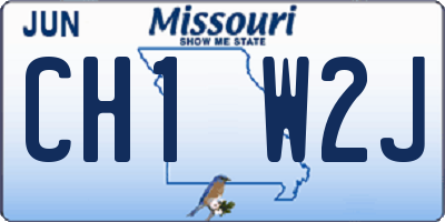 MO license plate CH1W2J