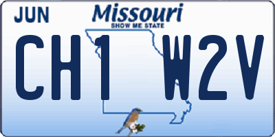MO license plate CH1W2V