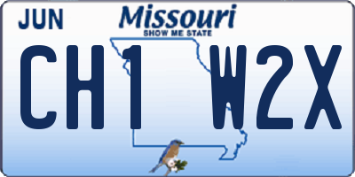 MO license plate CH1W2X