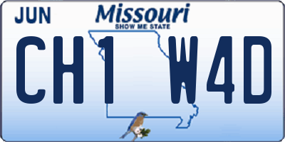 MO license plate CH1W4D