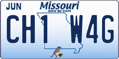 MO license plate CH1W4G