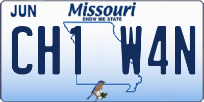 MO license plate CH1W4N