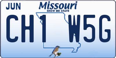 MO license plate CH1W5G