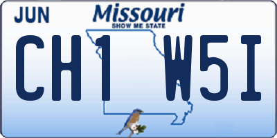 MO license plate CH1W5I