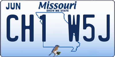 MO license plate CH1W5J