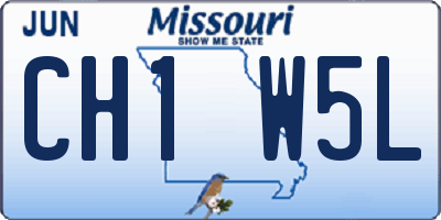 MO license plate CH1W5L