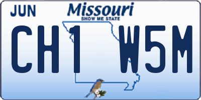 MO license plate CH1W5M