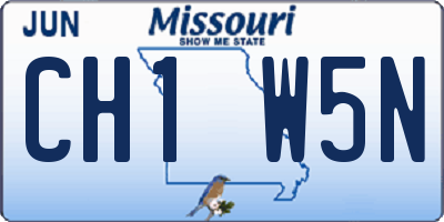 MO license plate CH1W5N
