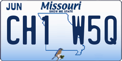 MO license plate CH1W5Q