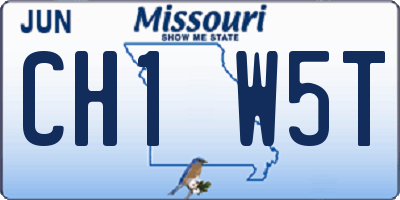 MO license plate CH1W5T