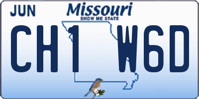 MO license plate CH1W6D