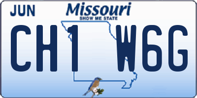 MO license plate CH1W6G
