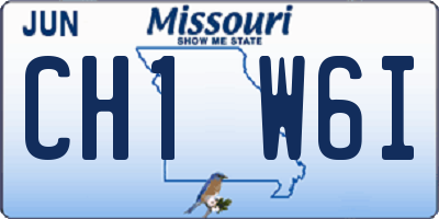 MO license plate CH1W6I