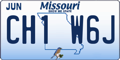 MO license plate CH1W6J