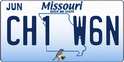 MO license plate CH1W6N