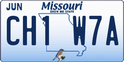 MO license plate CH1W7A