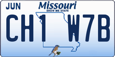 MO license plate CH1W7B