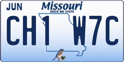 MO license plate CH1W7C