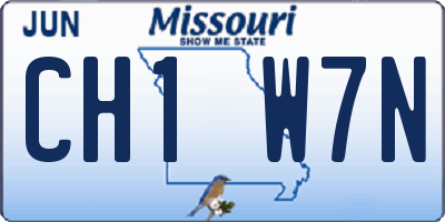 MO license plate CH1W7N