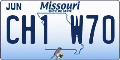 MO license plate CH1W7O