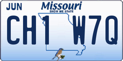 MO license plate CH1W7Q