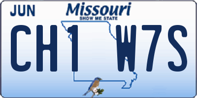 MO license plate CH1W7S