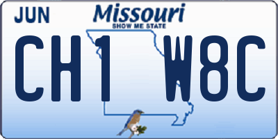 MO license plate CH1W8C