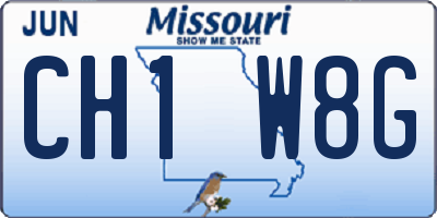 MO license plate CH1W8G
