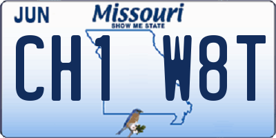 MO license plate CH1W8T