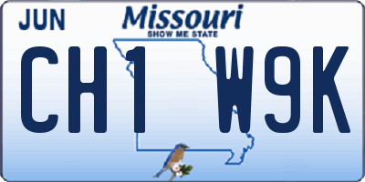 MO license plate CH1W9K