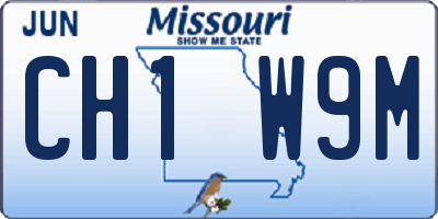 MO license plate CH1W9M