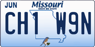 MO license plate CH1W9N